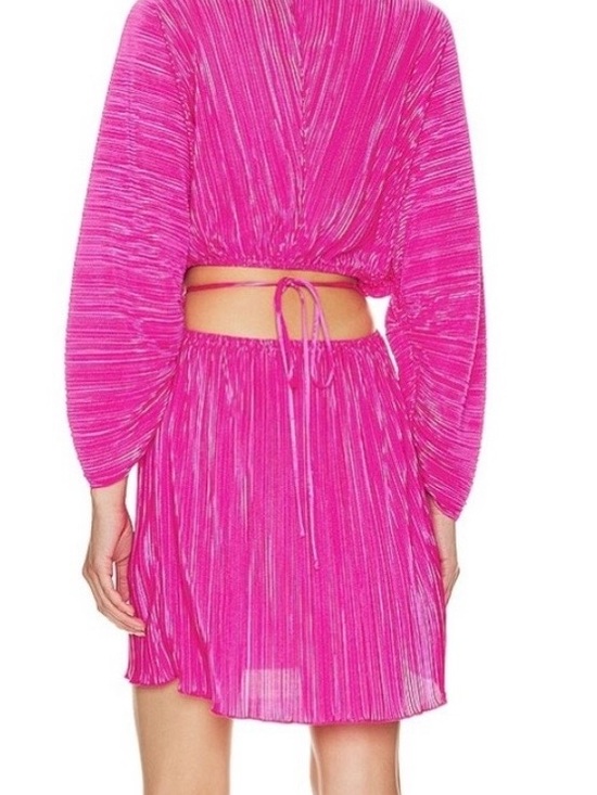 good american hot pink dress | Dresses | Good American Pleated Mini maldives holiday dresses
